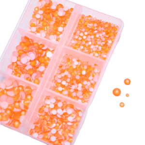 Pedrería Naranja Fluor