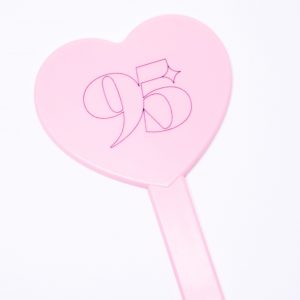 95 Espejo corazón rosa
